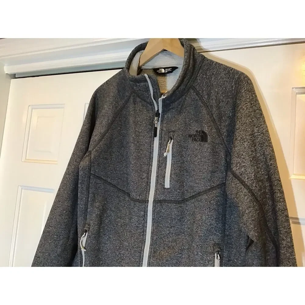 The North Face Canyonlands Full Zip Fleece Jacket Mens S Gray Gorpcore Active